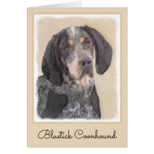 Cartão Pintura de Conhound Bluetick - Ar Cachorro Origina
