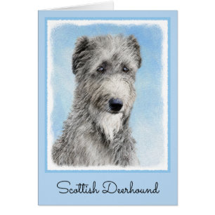 Cartão Pintura de Deerhound Escocês - Ar Cachorro Origin