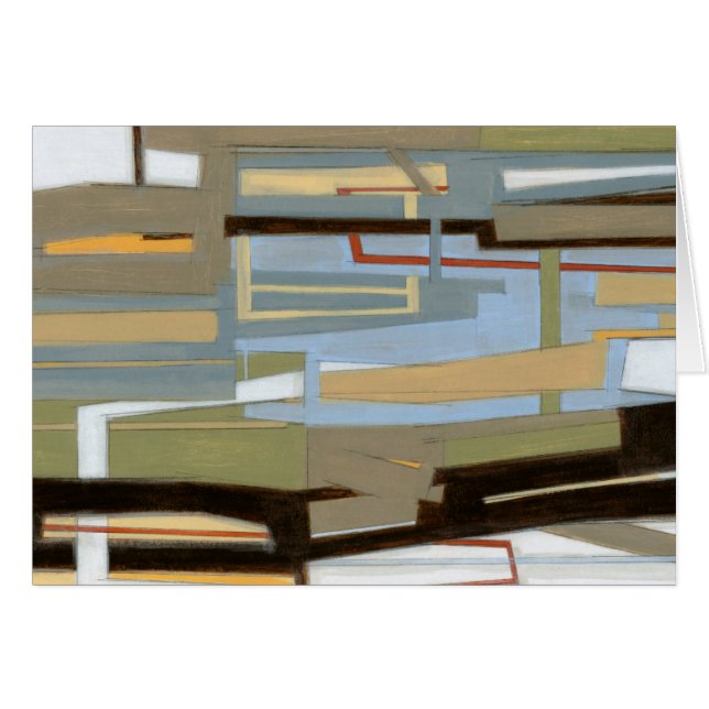 Cartão Pintura de expressão livre moderna por Norman Wyat (Frente Horizontal)