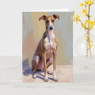 Cartão Pintura de Galgo Italiano