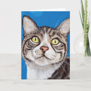 Cartão Pintura de Gato de Guias