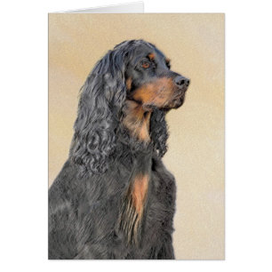 Cartão Pintura de Gordon Setter - Arte de Cachorro Origin