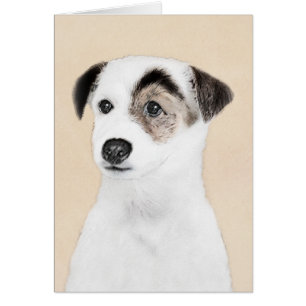Cartão Pintura de Jack Russell Terrier do Parson - arte