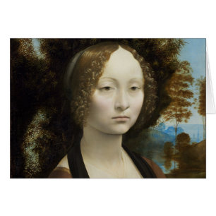 Cartão Pintura De Leonardo Da Vinci Ginevra De'Benci