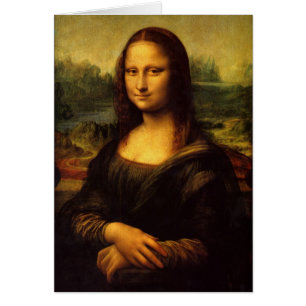 Cartão Pintura de Leonardo da Vinci Mona Lisa