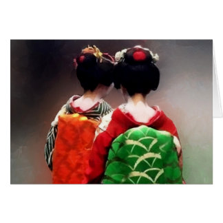Cartão Pintura de Maiko Japonês