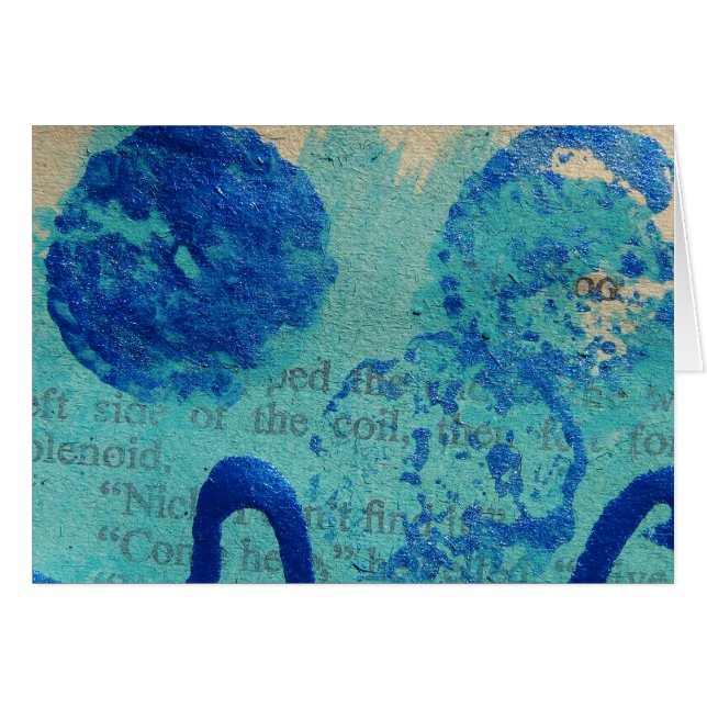 Cartão Pintura de mídia mista de abstrato (Frente Horizontal)