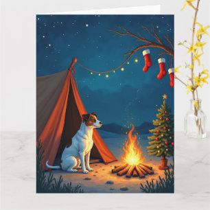 Cartão Pintura de Noite de Acampamento de Natal de Jack R