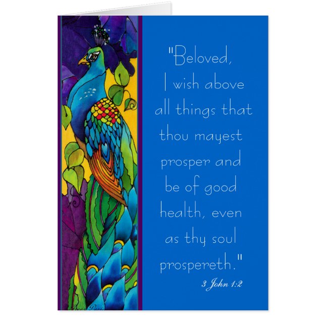 Cartão Pintura de Peacock (Frente)
