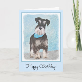Cartão Pintura de Schnauzer (Miniatura) - Cachorro Origin