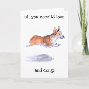 Cartão Pintura de sumário de voo Corgi