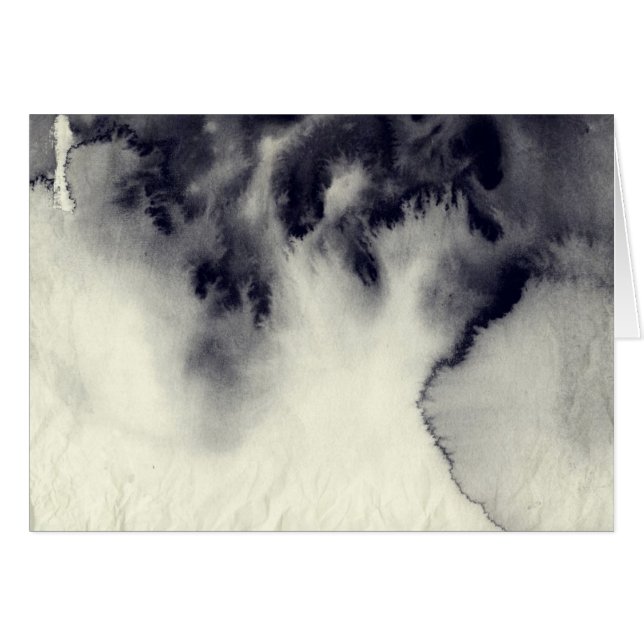 Cartão pintura de tinta abstrato na textura de papel gran (Frente Horizontal)