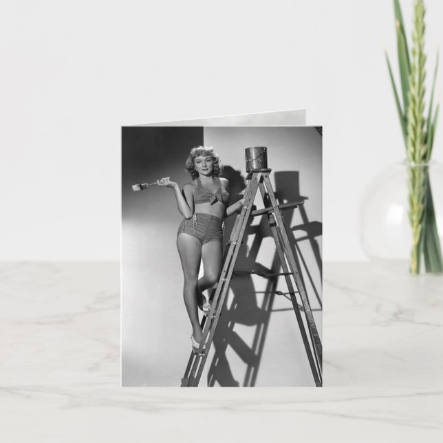 Cartão "Pintura de uma sala" (Frente)