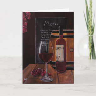 Cartão Pintura de Vinho Tinto por Alfred Fox