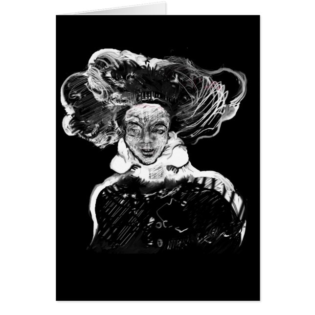 Cartão Pintura digital realizada en Photoshop con tablete (Frente)