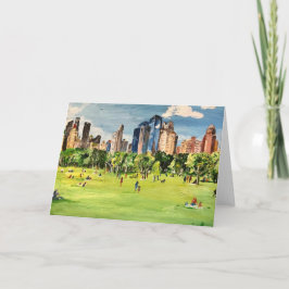 Cartão Pintura do "Central Park" em Willowcatdesigns