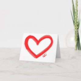 Cartão Pintura do coração