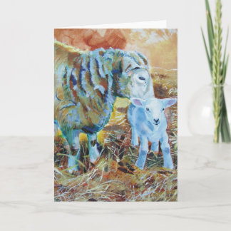 Cartão Pintura do cordeiro e dos carneiros