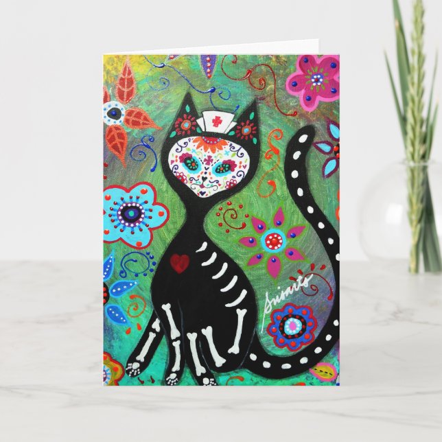 CARTÃO PINTURA DO EL GATO CAT DIÂMETRO DE LOS MUERTOS (Frente)