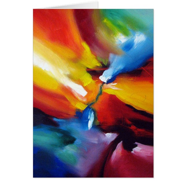 Cartão Pintura do Expressionism abstrato (Frente)