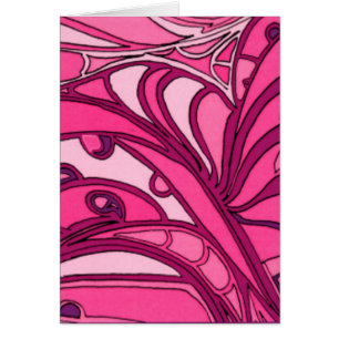 Cartão Pintura do painel cor-de-rosa abstrato