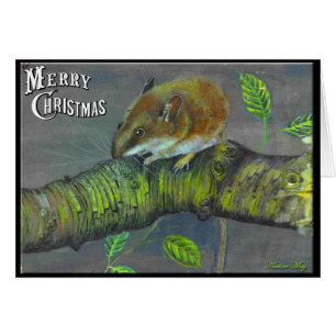 Cartão Pintura do rato de campo