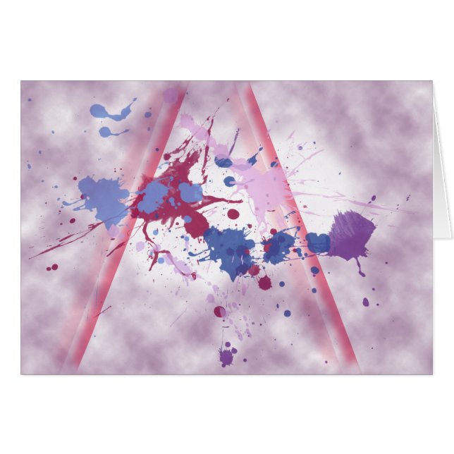 Cartão Pintura do respingo (paisagem) (Frente Horizontal)