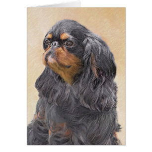 Cartão Pintura do Spaniel Inglês Toy Arte Animal Original