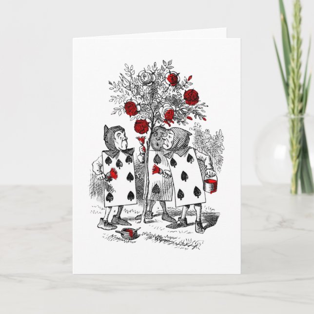 Cartão Pintura dos Rosas de vermelho (Frente)