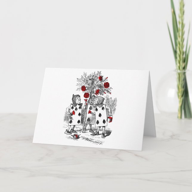 Cartão Pintura dos Rosas de vermelho (Frente)