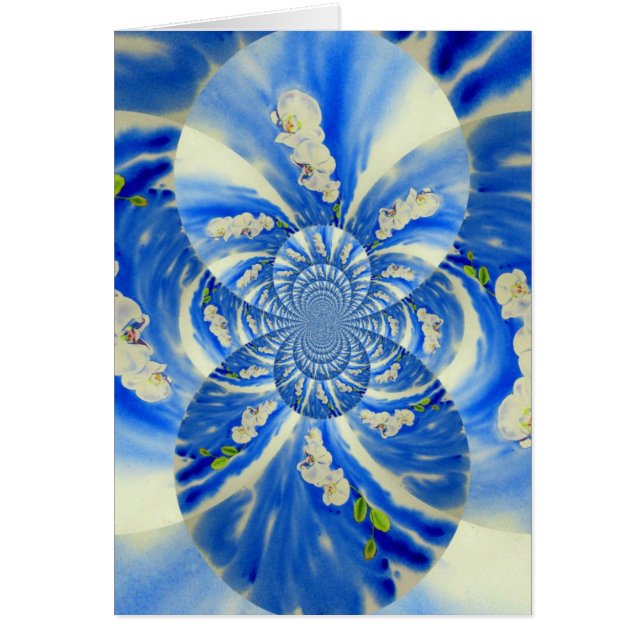 Cartão Pintura em aquarela Elegante abstrato Orchid (Frente)