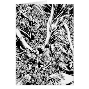 Cartão Pintura em grupo noturno mais negras - preto e bra