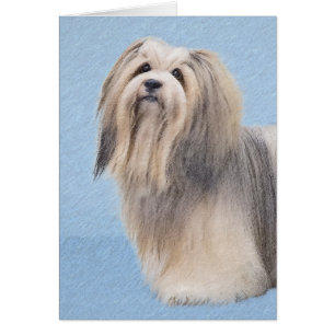 Cartão Pintura em Havanês (Prata) - Arte Canina Original