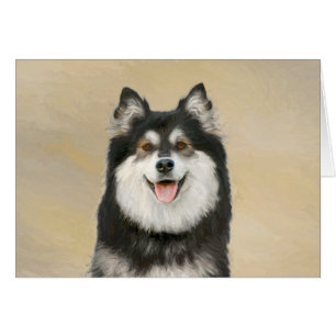 Cartão Pintura em Lapfund, Finlandês - Arte Cão Origina