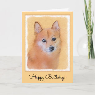 Cartão Pintura em Spitz Finlandês - Arte Cachorosa Origi