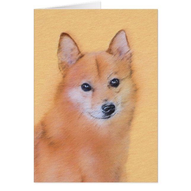 Cartão Pintura em Spitz Finlandês - Arte Cachorosa Origin (Frente)