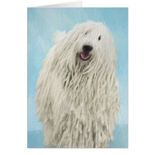 Cartão Pintura Komondor - Arte Cachorra Original