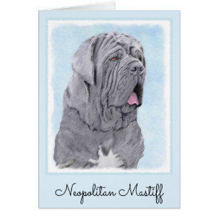 Cartão Pintura Mastiff Neopolita - Arte Cão Original