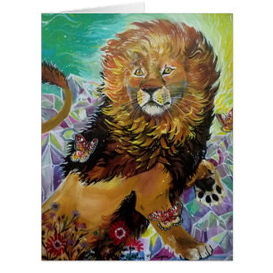 Cartão Pintura Mystical Crystal Lion "Novos Mundos"