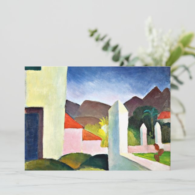 Cartão Pintura na paisagem africana por August Macke (Em pé/Frente)