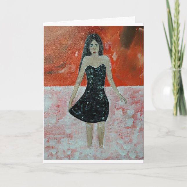 Cartão Pintura Oriental por Sunset de Alfred Fox (Frente)