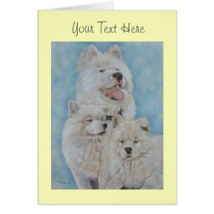 Cartão pintura original de cão muito bonito