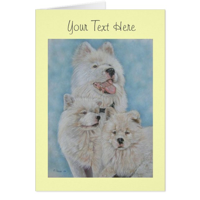 Cartão pintura original de cão muito bonito (Frente)