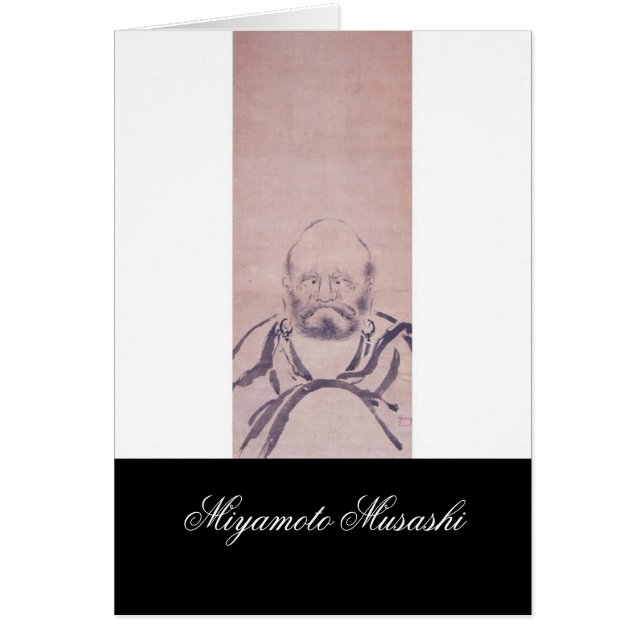 Cartão Pintura por Miyamoto Musashi cerca de 1600's (Frente)