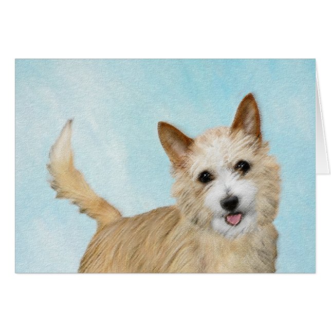 Cartão Pintura Portuguesa do Podengo Pequeno - Arte Origi (Frente Horizontal)