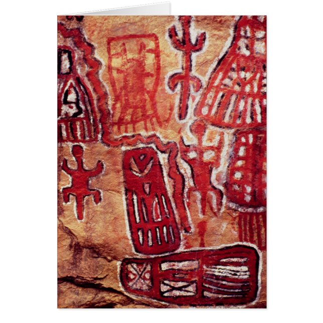 Cartão Pintura pré-histórica da rocha (Frente)