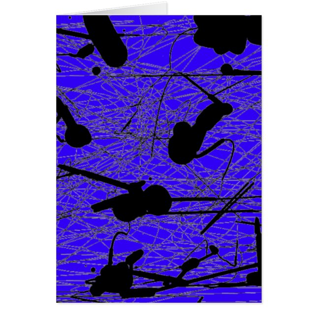 Cartão Pintura preta original do Splatter (Frente)