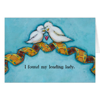 Cartão Pintura romântica do lustre do filme do amante do