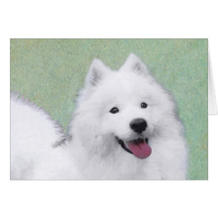 Cartão Pintura Samoyed - Arte Cachorra Original