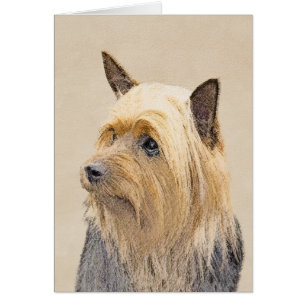 Cartão Pintura Silky Terrier - Arte Cachorro Original Cac